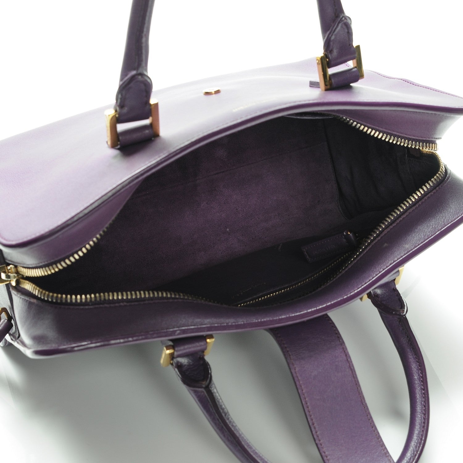 Saint Laurent Calfskin Small Monogram Cabas Purple 8 of 10