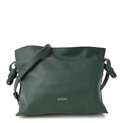 Loewe Calfskin Mini Flamenco Knot Clutch Vetiver 1 of 10