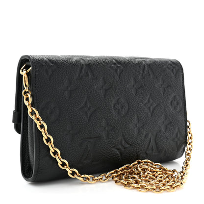 Louis Vuitton Empreinte Vavin Chain Wallet Black 3 of 10