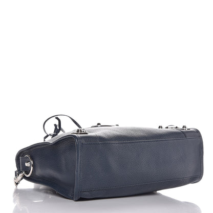 Balenciaga Chevre Silver Metallic Edge Hardware S City Bleu de Minuit 4 of 7