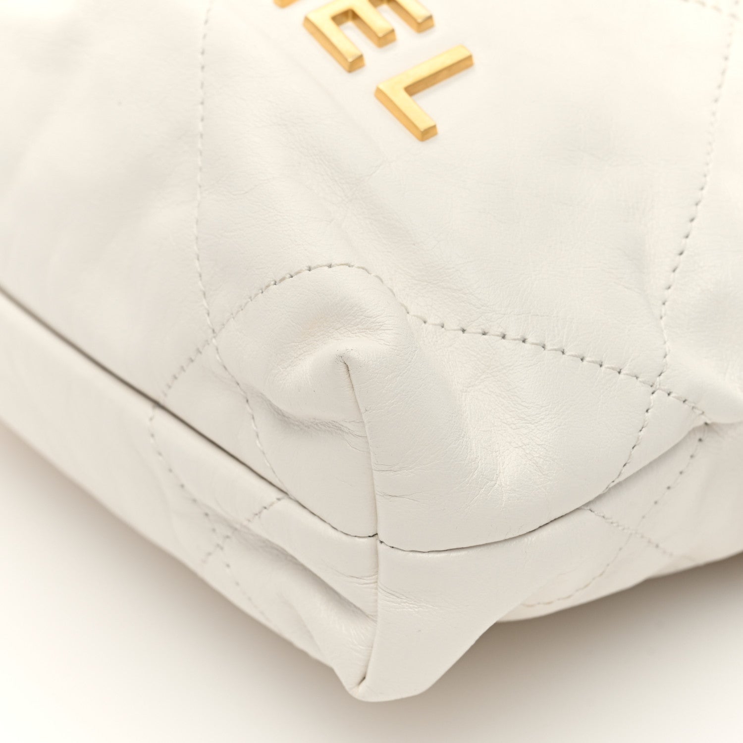 Chanel Shiny Calfskin Quilted Mini Chanel 22 White 9 of 9
