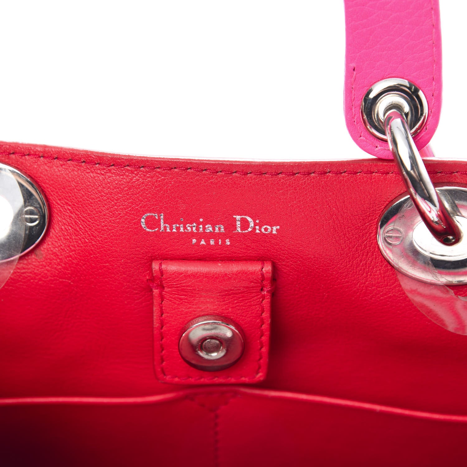 Christian Dior Calfskin Mini Diorissimo Tote Pink 6 of 14