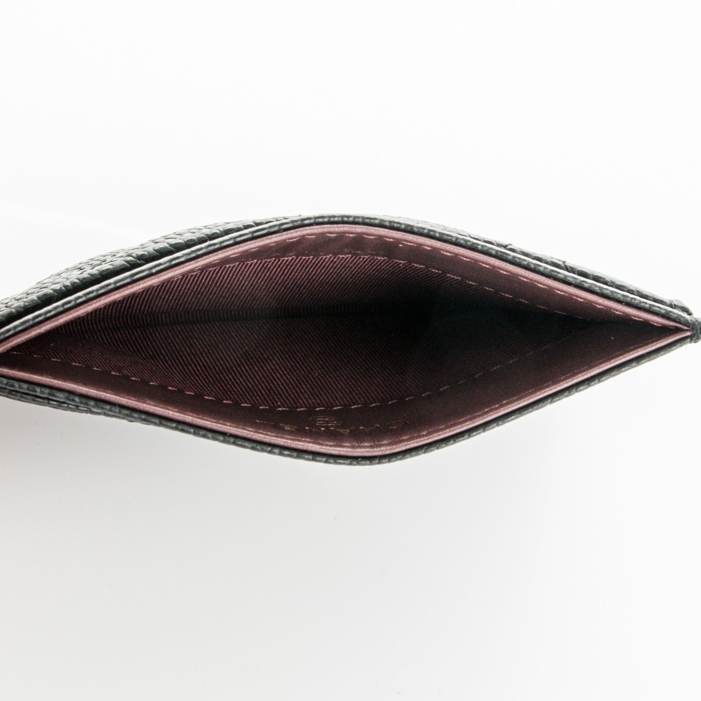 Caviar Quilted Card Holder Black