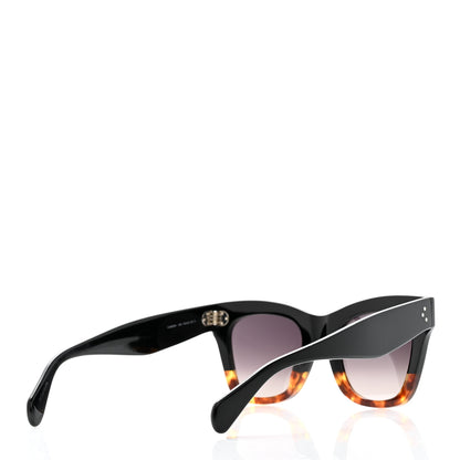Celine Acetate Polarized Cat Eye Sunglasses CL4004IN Havana Black 4 of 10