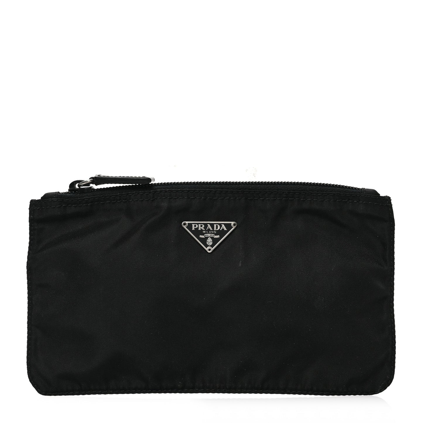 Nylon Tessuto Cosmetic Pouch Black