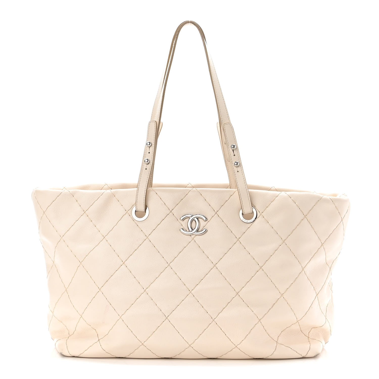 Chanel Glazed Calfskin Large On The Road Tote Beige Clair 1 of 12