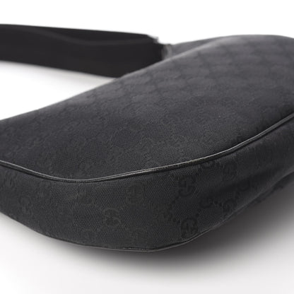 Gucci Monogram Medium Half Moon Hobo Black 5 of 10