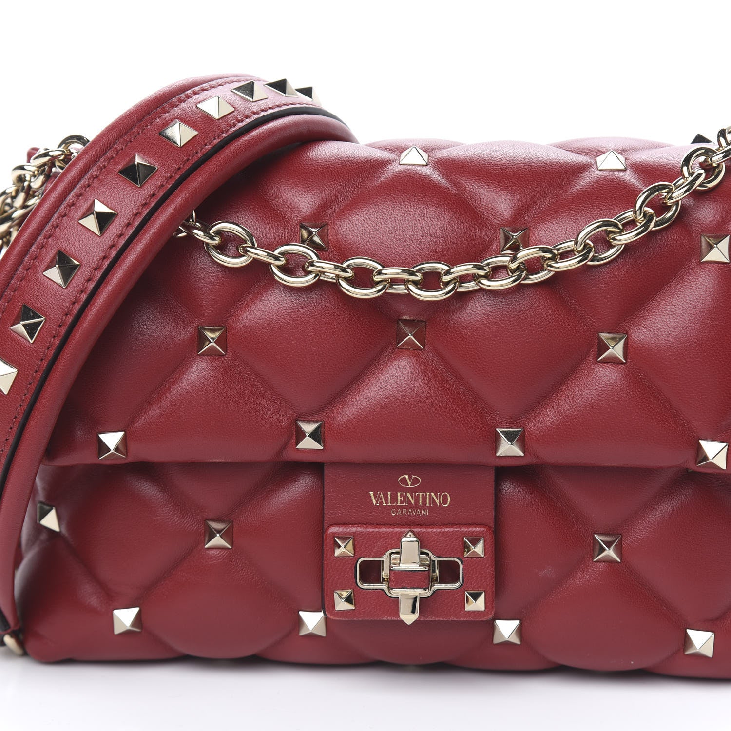 Valentino Garavani Nappa Candystud Crossbody Red 9 of 9