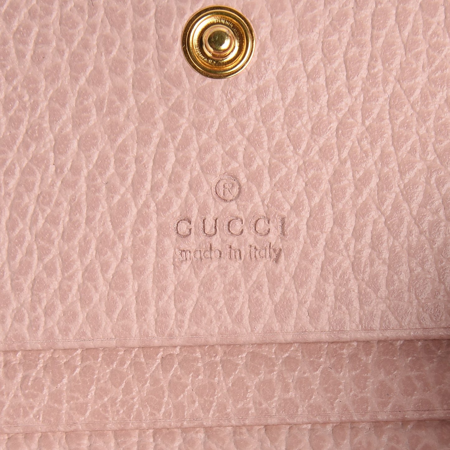 Dollar Calfskin GG Marmont Card Case Perfect Pink