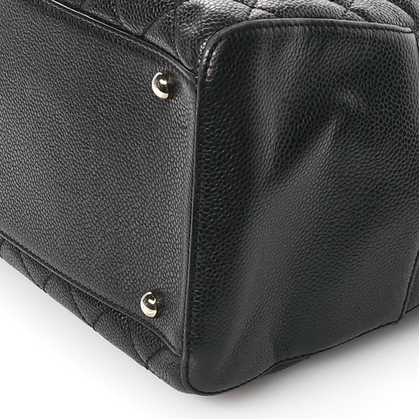 Caviar Quilted Bowler Black