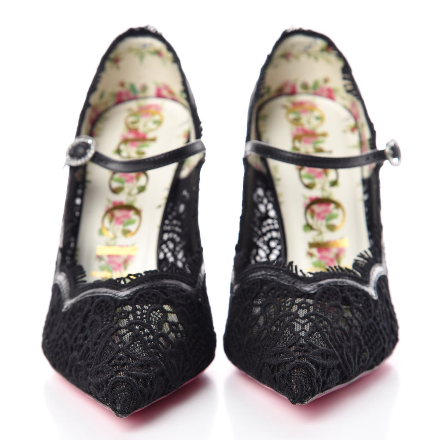Lace Pizzo Venice Pumps 38 Black