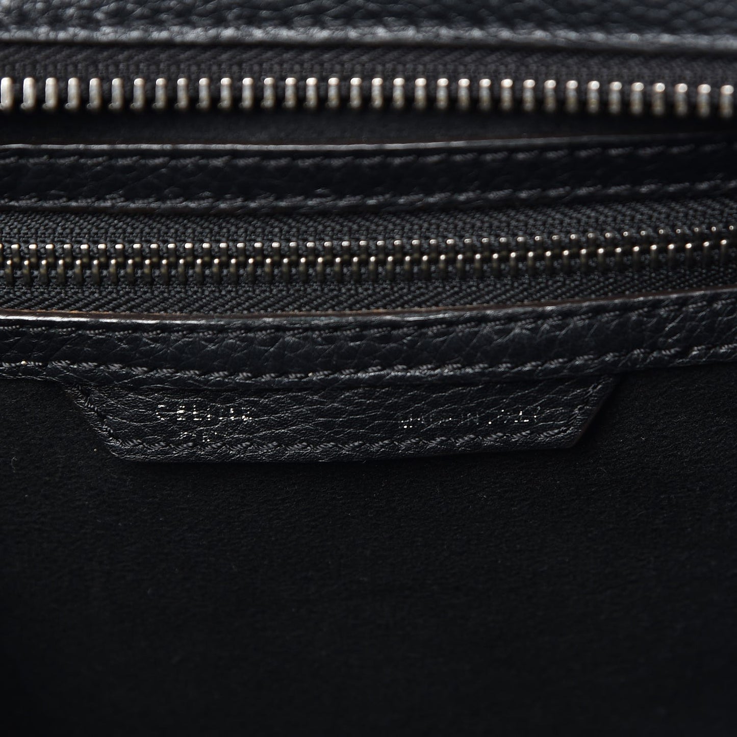Drummed Calfskin Micro Luggage Black
