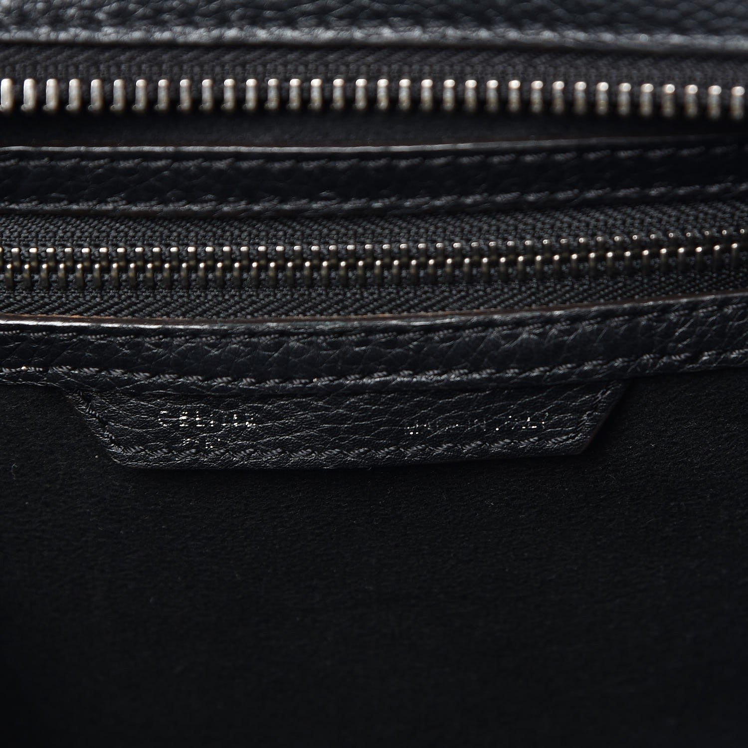 Celine Drummed Calfskin Micro Luggage Black 7 of 11