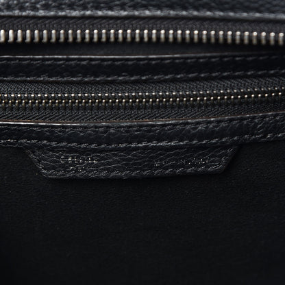 Celine Drummed Calfskin Micro Luggage Black 7 of 11