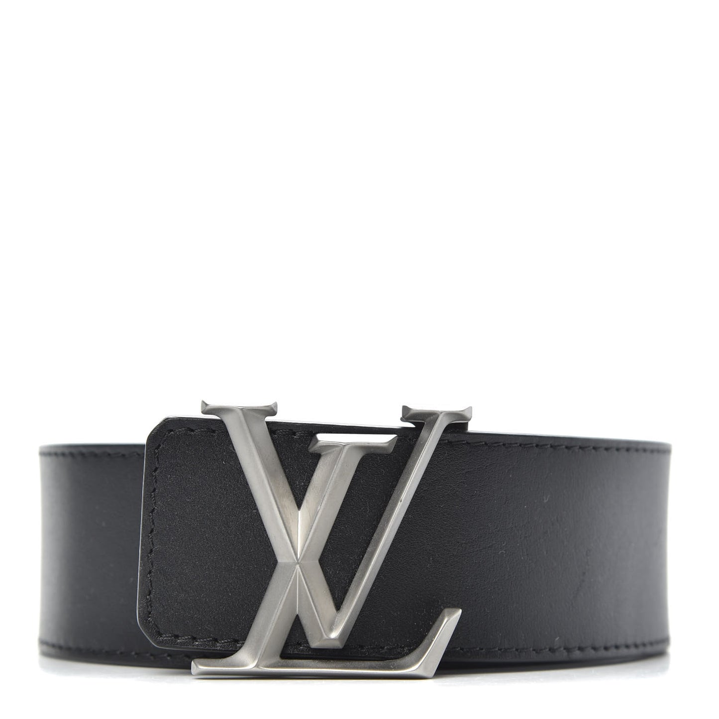 Calfskin 40mm LV Pyramide Reversible Belt 95 38 Black