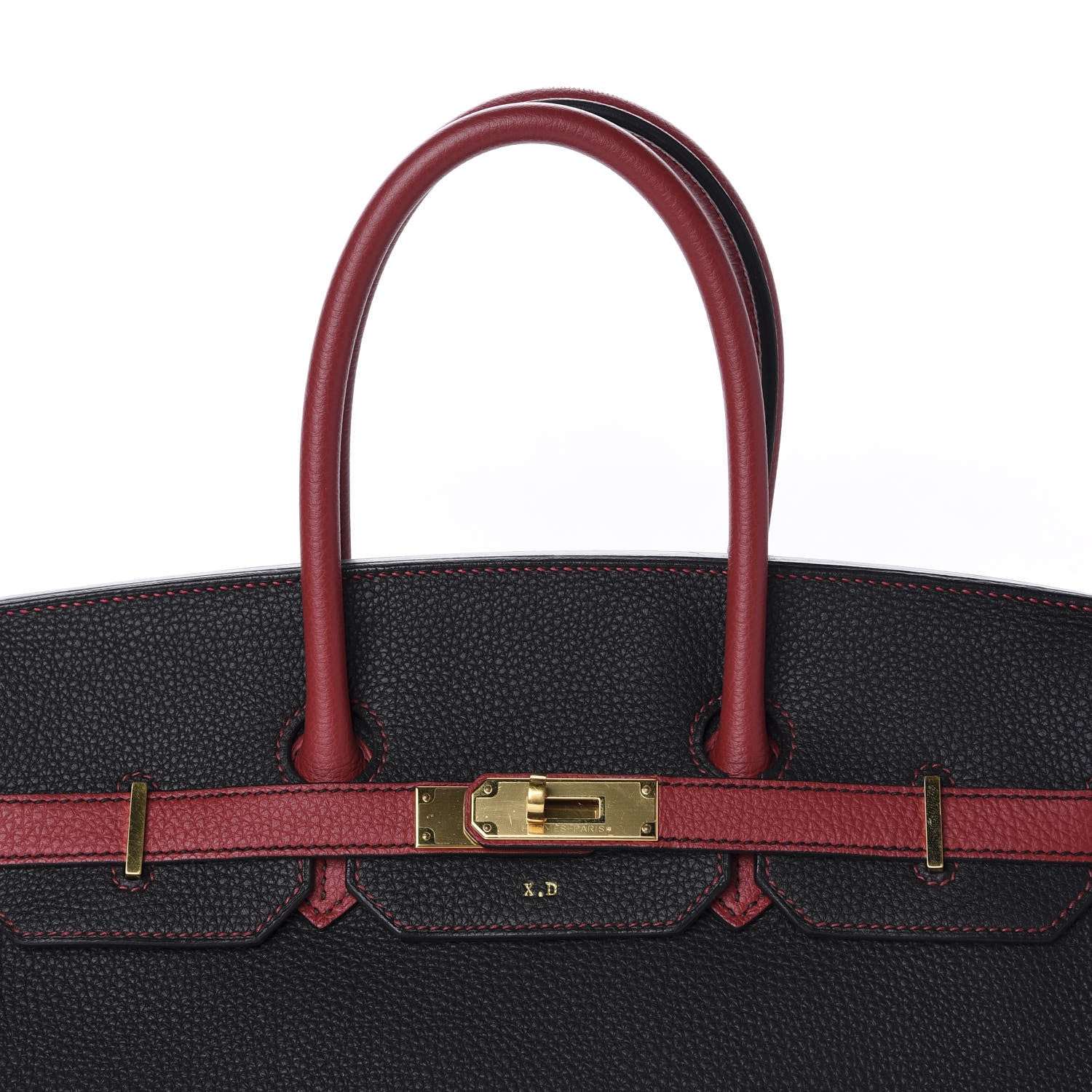 Hermes Togo Horseshoe Birkin 35 Black Rouge Grenat 14 of 14