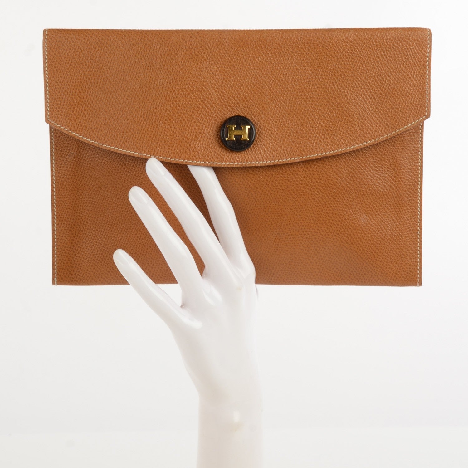 Hermes Courchevel Rio Clutch Gold 4 of 11