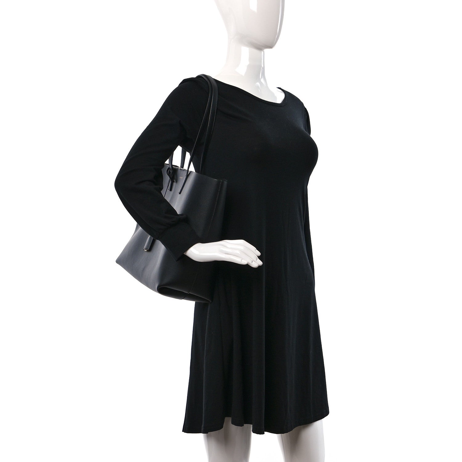 Saint Laurent Calfskin Large Shopping Tote Black 2 of 12