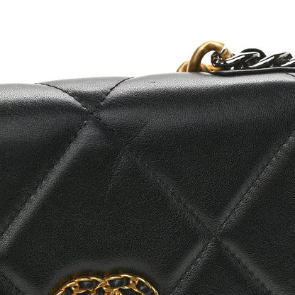 Chanel Lambskin Quilted Chanel 19 Wallet On Chain WOC Black 12 of 12