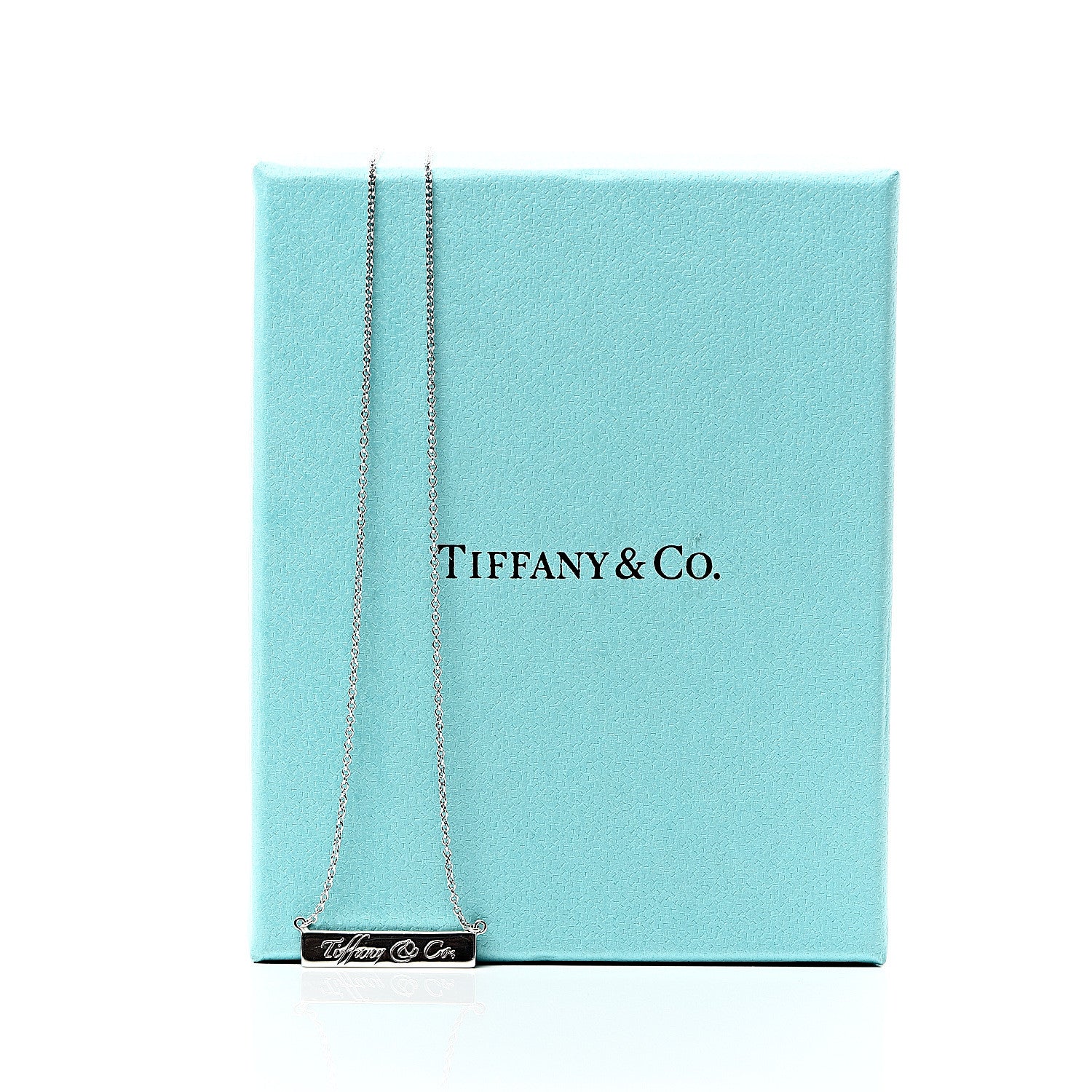 Tiffany Sterling Silver Notes Bar Pendant Necklace 6 of 6