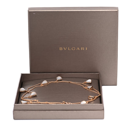 Bulgari 18K Rose Gold Diamond Mother of Pearl Divas' Dream Station Necklace 7 of 8