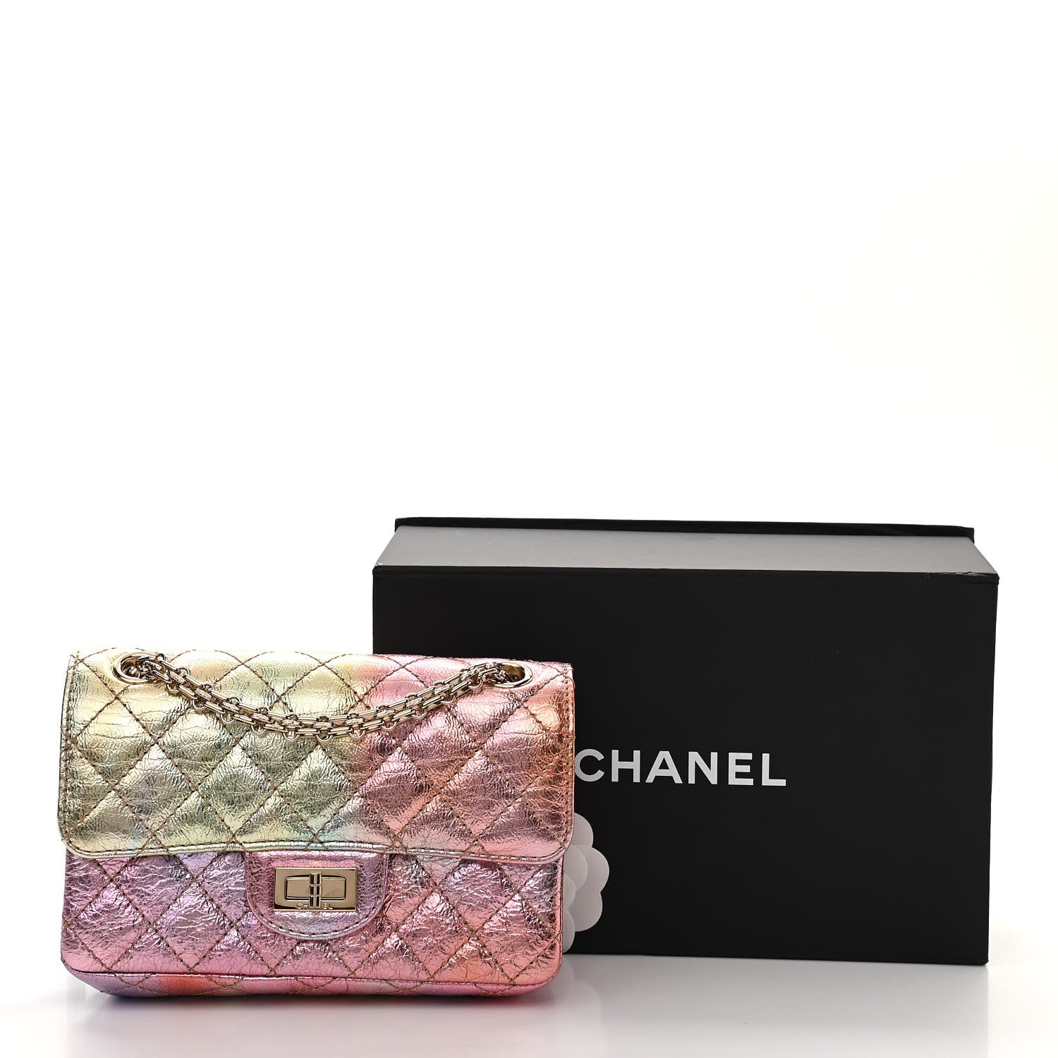 Chanel Metallic Goatskin Quilted Mini 2.55 Reissue Flap Multicolor 8 of 11