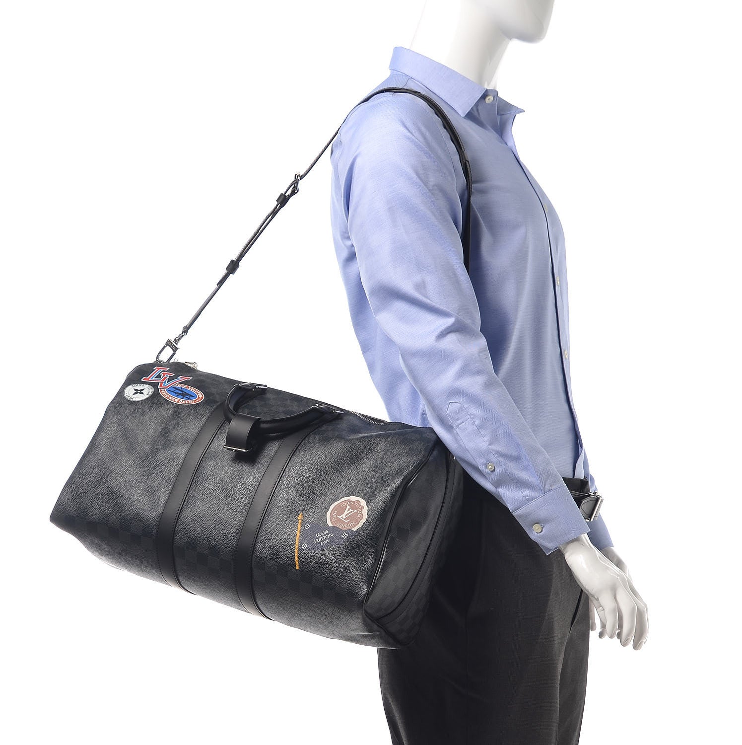 Louis Vuitton Damier Graphite LV League Keepall Bandouliere 45 2 of 7