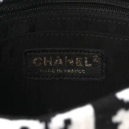 Chanel Cashmere Knit Coco Neige Flap Black White 6 of 10