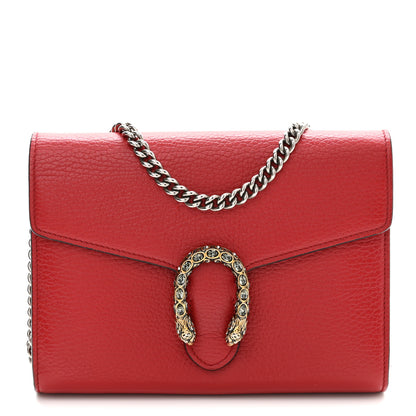 Gucci Calfskin Mini Dionysus Chain Wallet Hibiscus Red 1 of 11