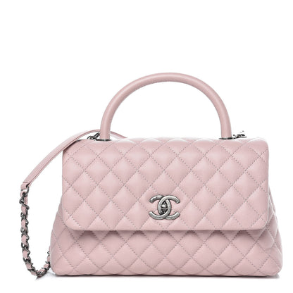 Chanel Caviar Quilted Small Coco Handle Flap Pink 1 of 11