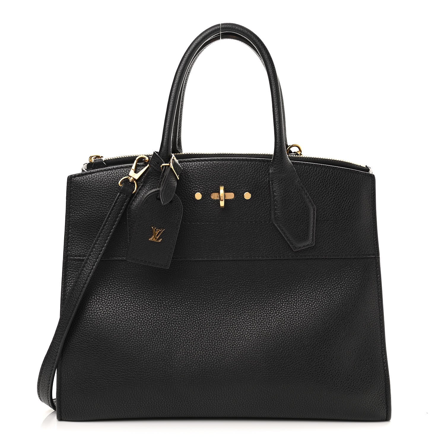 Louis Vuitton Taurillon City Steamer MM Black 1 of 14