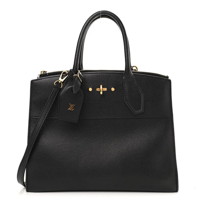 Louis Vuitton Taurillon City Steamer MM Black 1 of 14