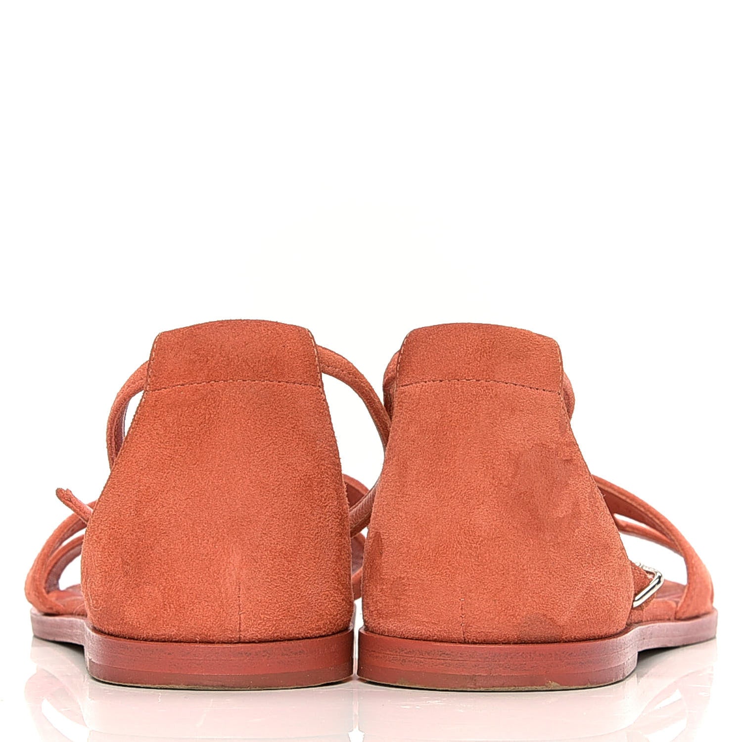 Hermes Suede Santorini Sandals 35.5 Rose Bubinga 4 of 6