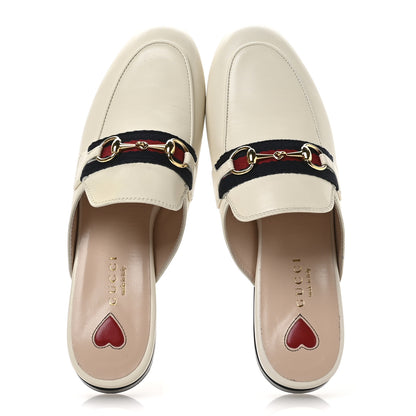 Gucci Malaga Kid Web Womens Princetown Slippers 35.5 Mystic White 2 of 10