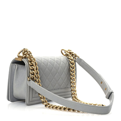 Chanel Caviar Quilted Small Boy Flap Light Grey 3 of 12