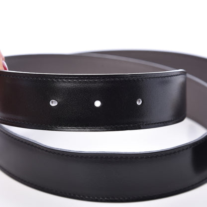 Hermes Box Togo Strie 32mm H Belt 95 Black Etain 5 of 7