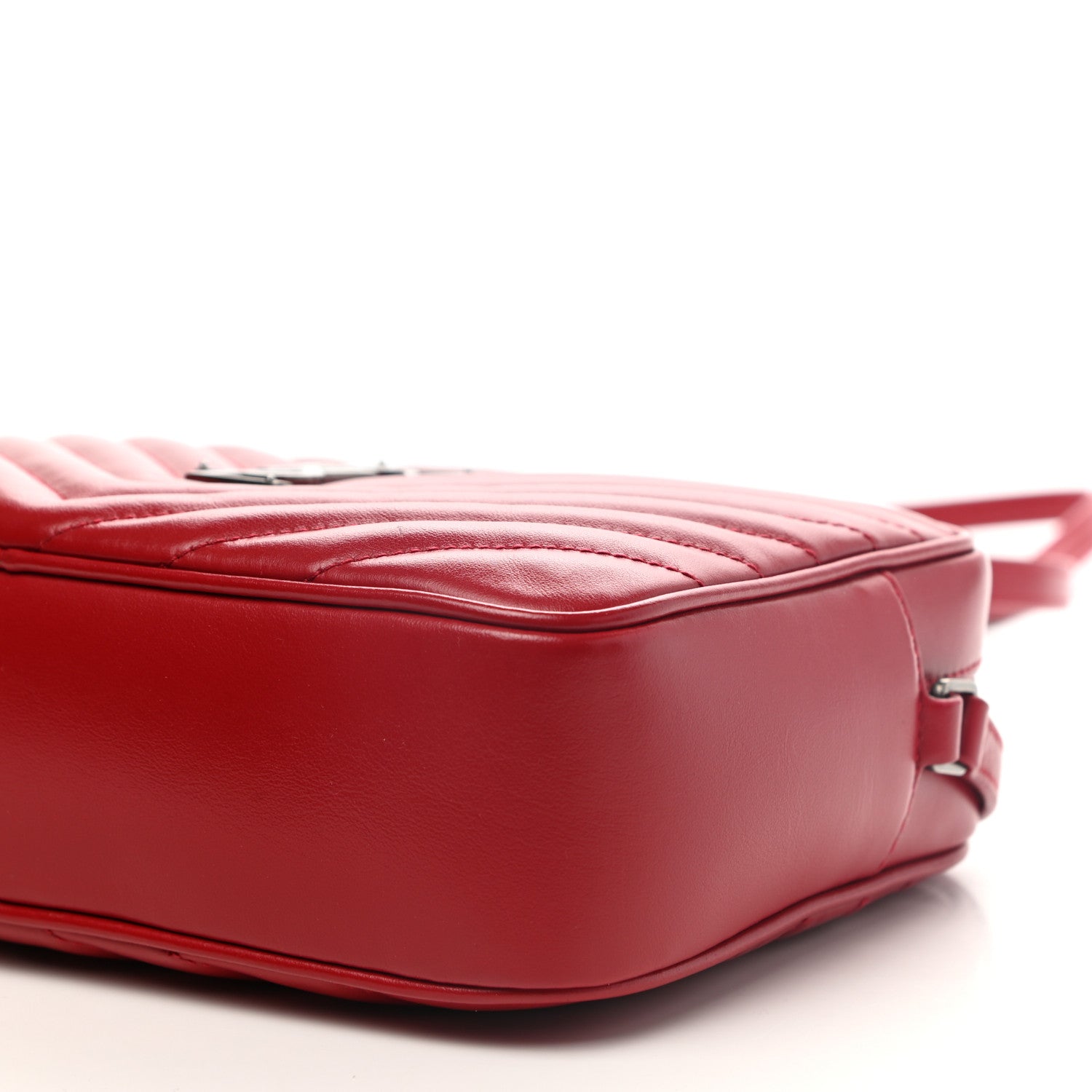 Saint Laurent Calfskin Matelasse Monogram Lou Camera Bag Rouge Eros 9 of 9