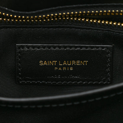 Saint Laurent Calfskin Y Quilted Monogram Toy Loulou Crossbody Bag Black 7 of 12