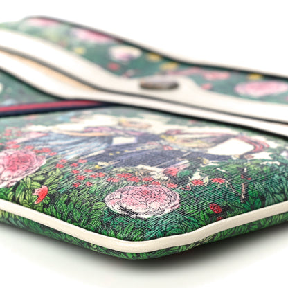 Gucci X YUKO HIGUCHI Canvas Calfskin GG Web Yuko Higuchi Print Large Ophidia Pouch Clutch White 9 of 11