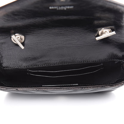 Saint Laurent Sheepskin Matelasse Chevron Monogram Classic Baby Chain Bag Black 5 of 8