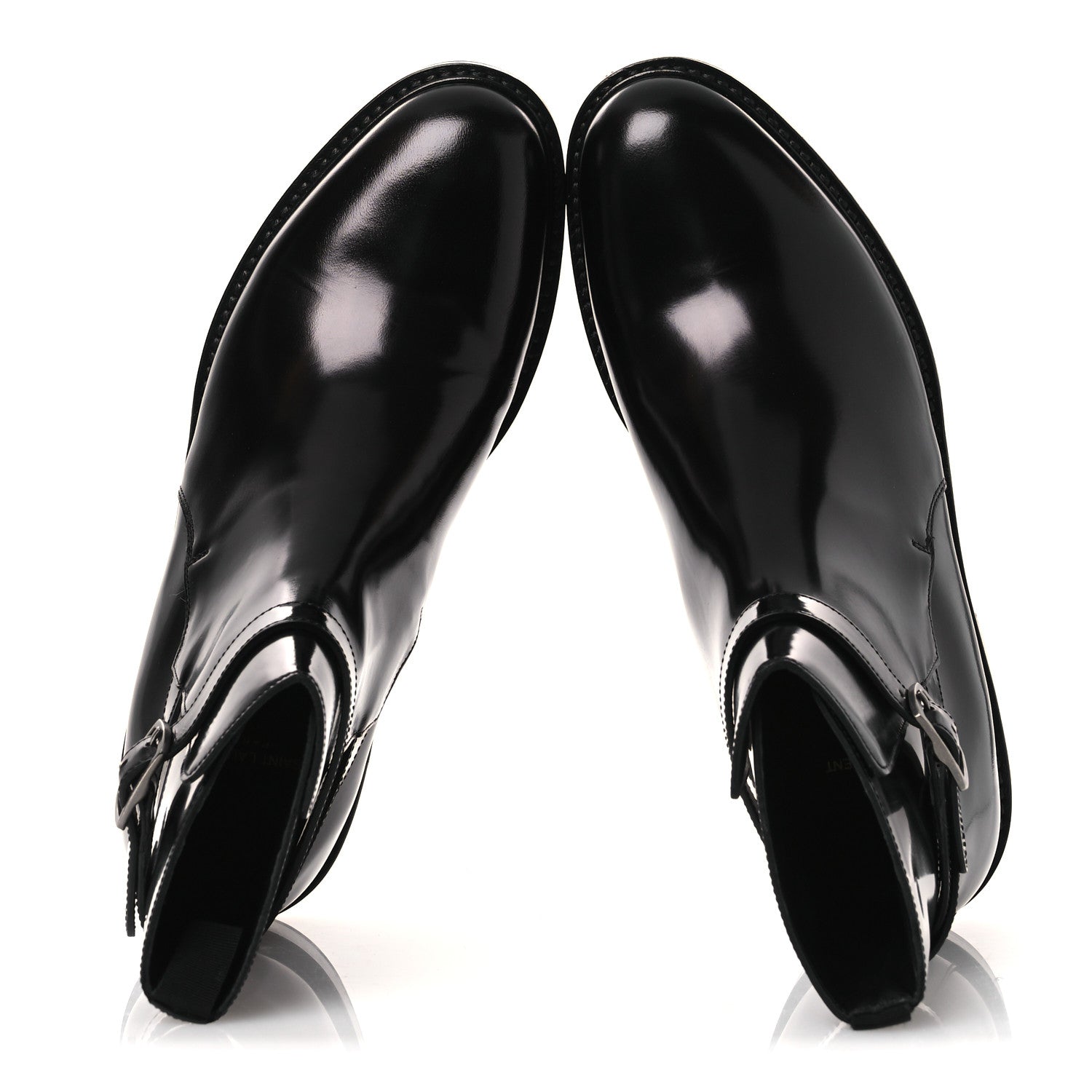 Saint Laurent Buello Top Army 20 Ankle Boots 39 Black 2 of 9
