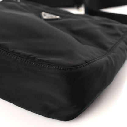 Prada Re-Nylon Vela Saffiano Pocket Double Zip Messenger Bag Black 8 of 8