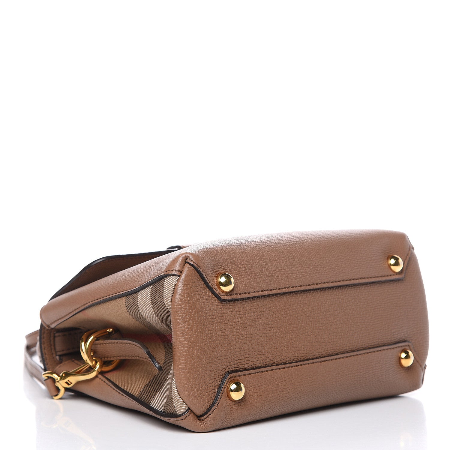 Burberry Derby Calfskin House Check Small Camberley Dark Sand 4 of 12