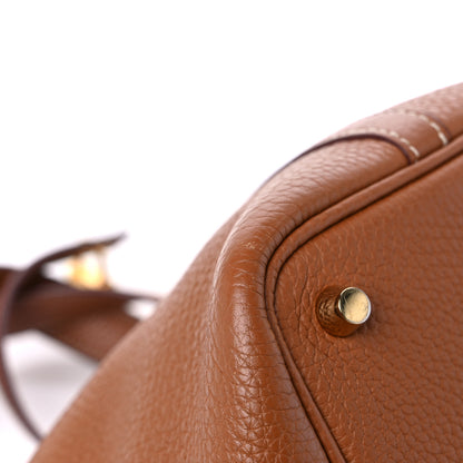 Hermes Taurillon Clemence Picotin Lock 18 PM Gold 8 of 11