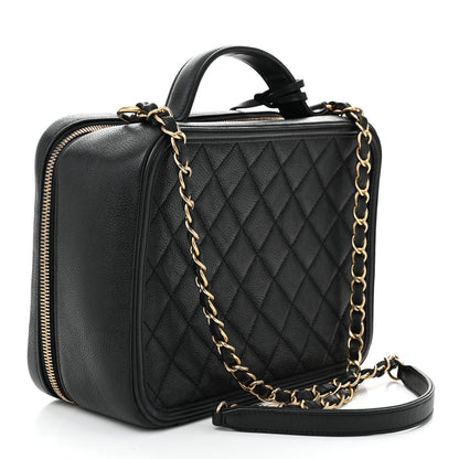 Chanel Caviar Quilted Large CC Filigree Vanity Case Black 4 of 12