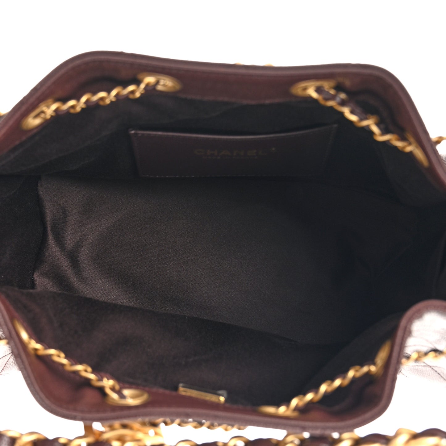Caviar Quilted Small Chanel 25 Handbag Dark Brown