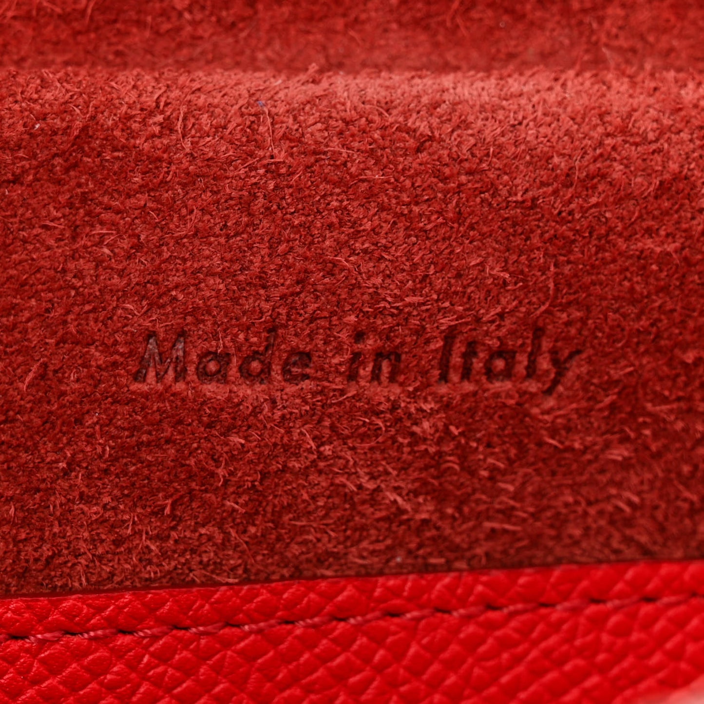 Baby Grained Calfskin Micro Belt Bag Poppy