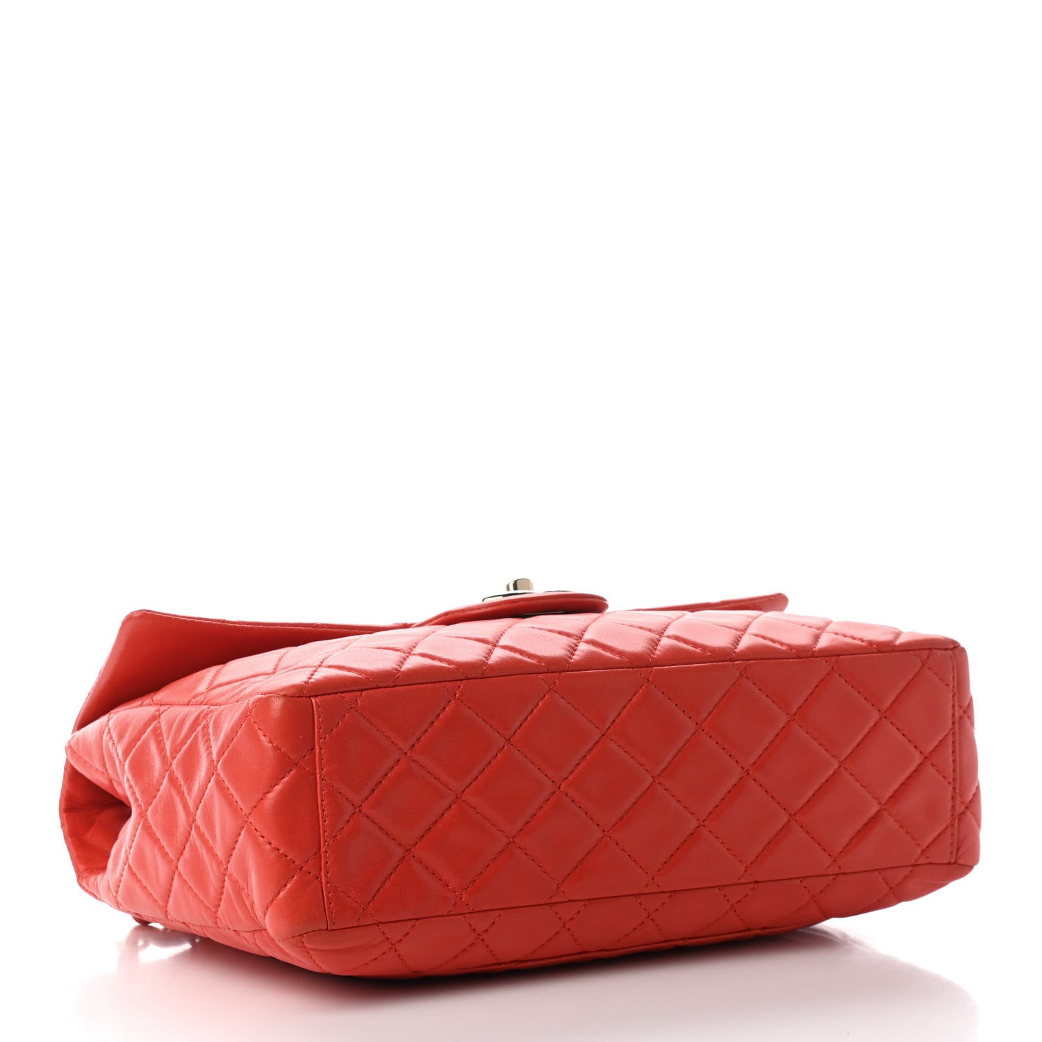 Chanel Lambskin Quilted XL Maxi Single Flap Red 3 of 8
