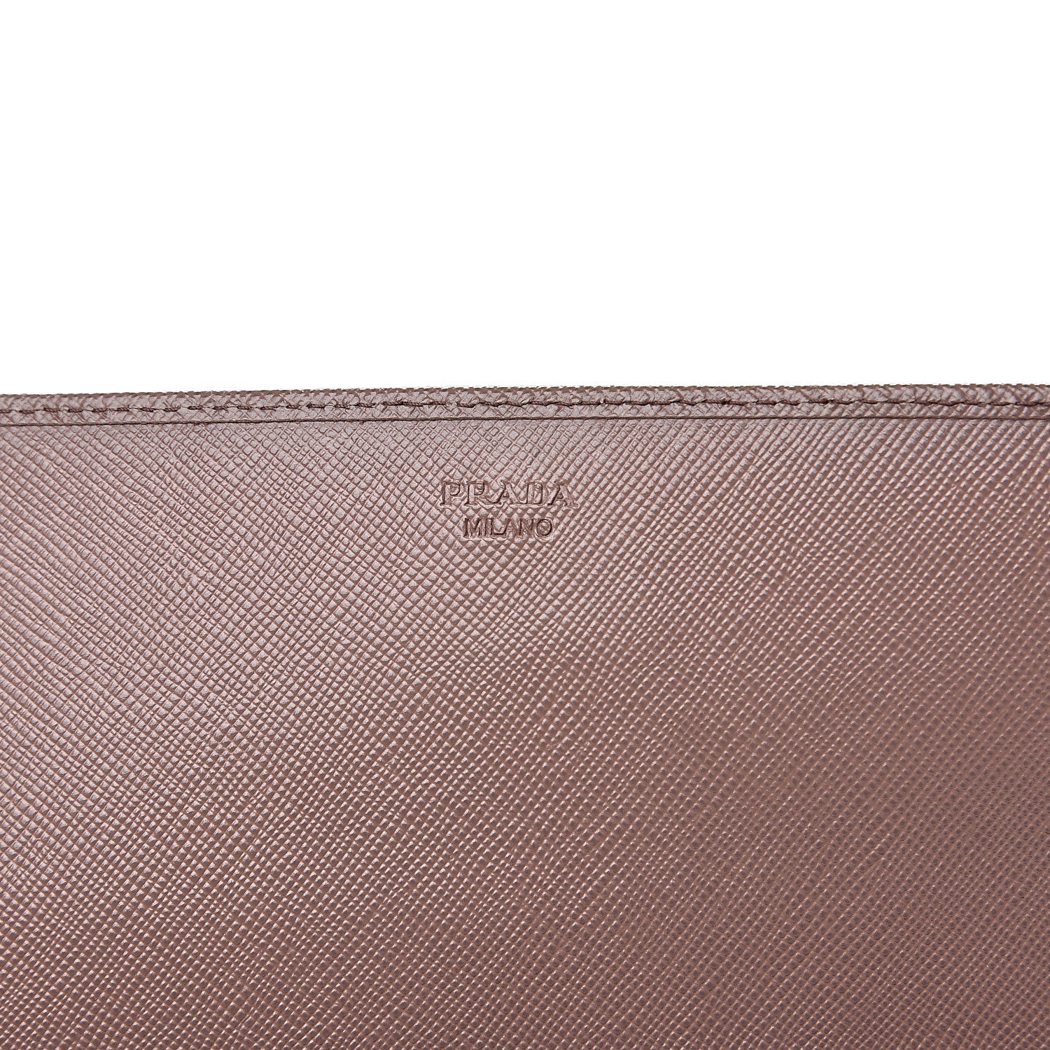 Prada Saffiano Metal Oro Chain Wallet Dark Rose 5 of 14