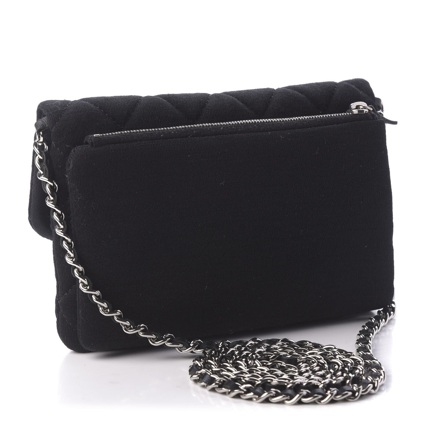 Jersey Quilted Mini Flap Black